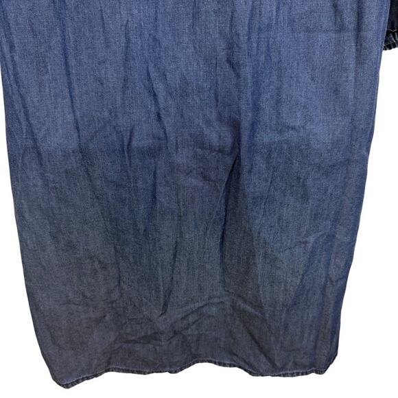 New Directions Cambray Embroidered Shift Style Knee Length Womens Blue Dress XL - Picture 11 of 16